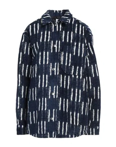 Off-white Woman Shirt Blue Size 6 Acrylic, Cotton, Viscose, Polyester