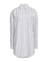 Off-white Pinstriped Long-sleeved Poplin Shirt In White