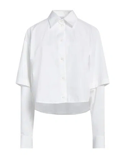 OFF-WHITE OFF-WHITE WOMAN SHIRT WHITE SIZE 4 COTTON