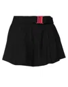 Off-white Woman Shorts & Bermuda Shorts Black Size 4 Polyester, Virgin Wool, Lycra In Black