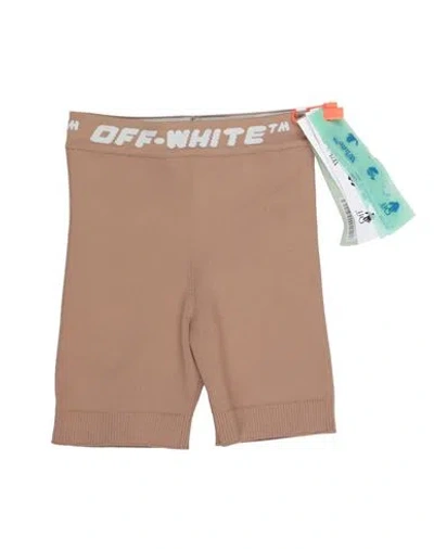 Off-white Woman Shorts & Bermuda Shorts Khaki Size 2 Polyester, Polyamide, Elastane In Beige