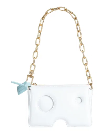 Off-white Woman Shoulder Bag Sky Blue Size - Soft Leather