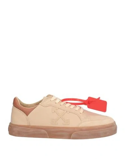 Off-white Woman Sneakers Beige Size 6 Leather In Nude