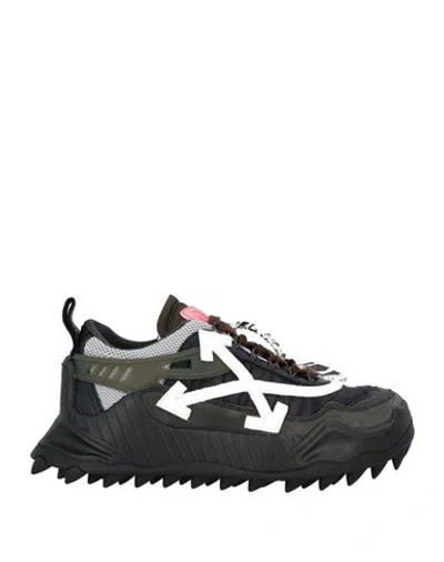 Off-white Woman Sneakers Black Size 5 Soft Leather, Textile Fibers
