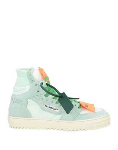 Off-white Woman Sneakers Light Green Size 10 Soft Leather, Textile Fibers