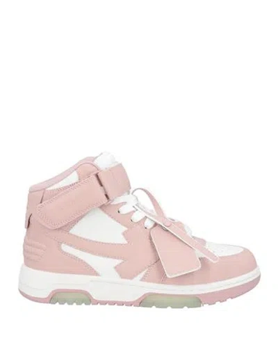 OFF-WHITE OFF-WHITE WOMAN SNEAKERS LIGHT PINK SIZE 5 LEATHER