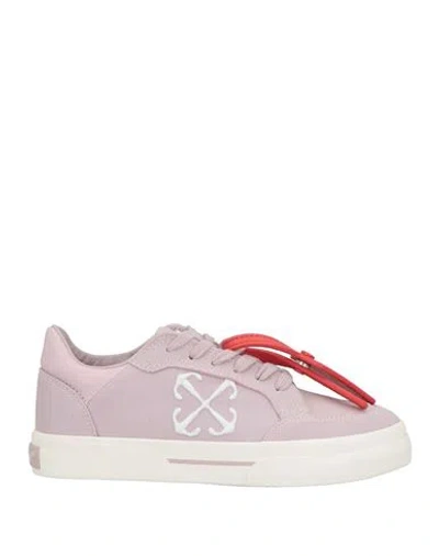 Off-white Woman Sneakers Lilac Size 6 Textile Fibers, Leather In Pink