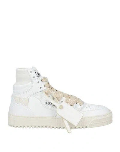Off-white Woman Sneakers White Size 7 Calfskin, Textile Fibers