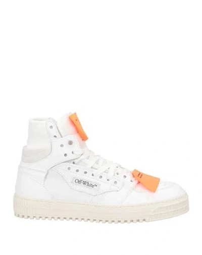 Off-white Woman Sneakers White Size 8 Calfskin, Textile Fibers