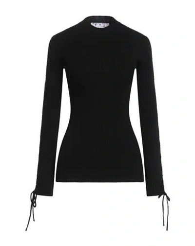 Off-white Woman Sweater Black Size 10 Viscose, Polyester