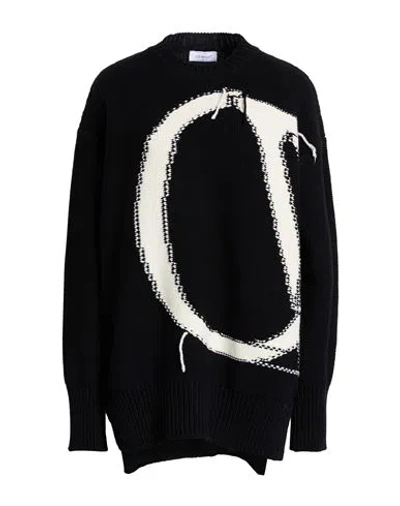 OFF-WHITE OFF-WHITE WOMAN SWEATER BLACK SIZE 2 WOOL