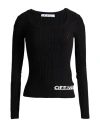 Off-white Woman Sweater Black Size 6 Viscose, Polyester In Black
