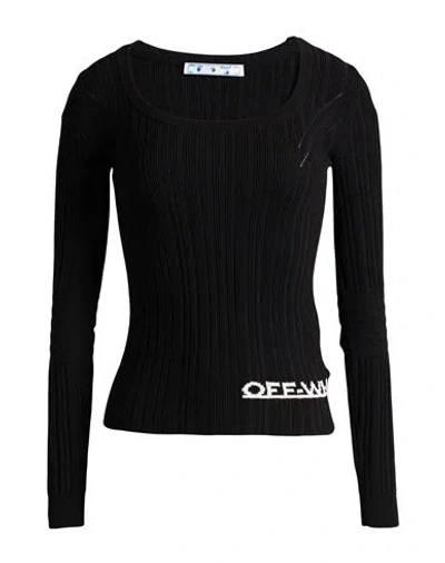 Off-white Woman Sweater Black Size 6 Viscose, Polyester