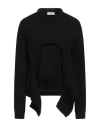 Off-white Black Cut-out Wool Sweater For Women In Black