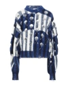 Off-white Multicolored Shibori Knit Sweater In Blue