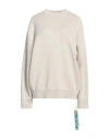 Off-white Woman Sweater Cream Size 2 Cotton, Polyamide, Elastane In White
