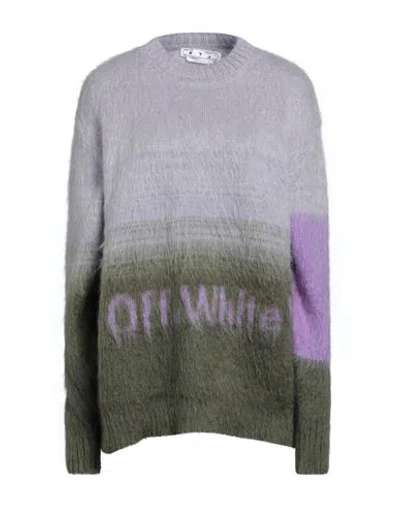 OFF-WHITE OFF-WHITE WOMAN SWEATER LILAC SIZE 4 MOHAIR WOOL, POLYAMIDE, WOOL
