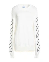 Off-white Woman Sweater White Size L Viscose, Polyamide In White