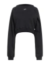 Off-white Cotton Sweatshirt With Frontal Logo In Black