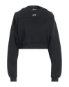 Off-white Cotton Sweatshirt With Frontal Logo In Black