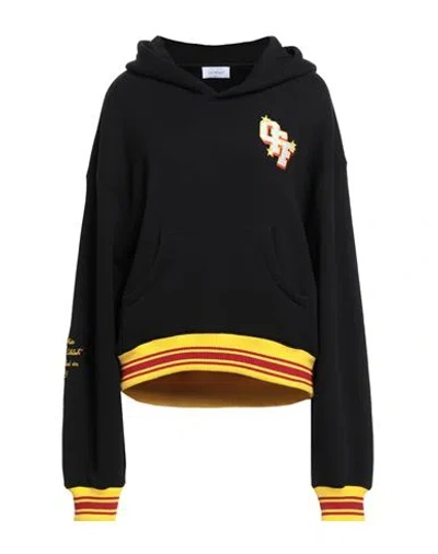 Off-white Woman Sweatshirt Black Size M Cotton, Elastane