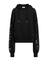 Off-white Woman Sweatshirt Black Size S Cotton, Elastane In Black