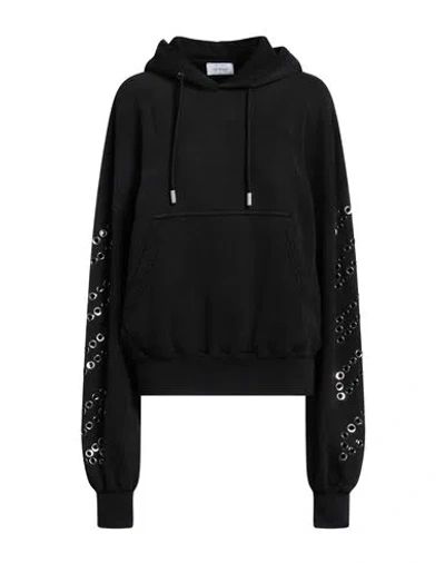 Off-white Woman Sweatshirt Black Size S Cotton, Elastane