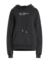 Off-white Woman Sweatshirt Charcoal Size L Cotton, Elastane In Black