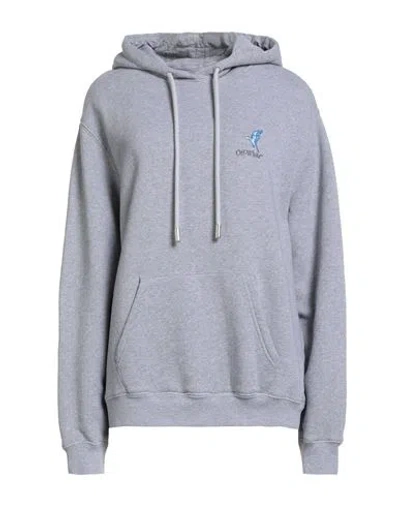 Off-white Woman Sweatshirt Grey Size S Cotton, Elastane In Gray