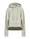 Off-white Woman Sweatshirt Sage Green Size 6 Cotton, Elastane, Polyamide In Sage Green