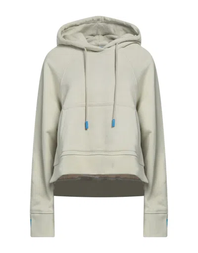 Off-white Woman Sweatshirt Sage Green Size 6 Cotton, Elastane, Polyamide