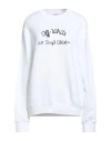 Off-white Woman Sweatshirt White Size L Cotton, Elastane In White