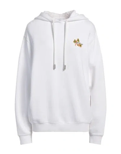 Off-white Woman Sweatshirt White Size S Cotton, Elastane