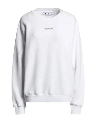 Off-white Woman Sweatshirt White Size S Cotton In Gold