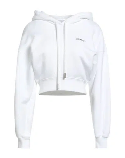 Off-white Woman Sweatshirt White Size S Cotton, Elastane