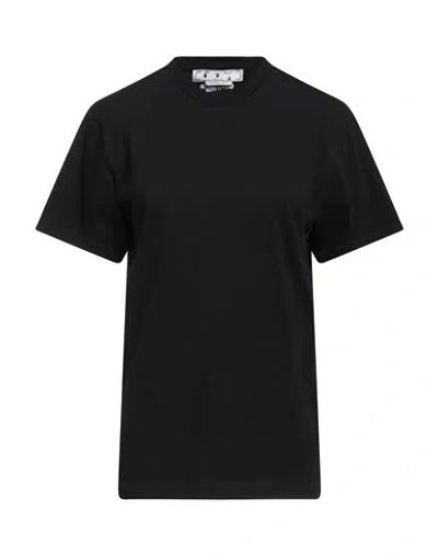 Off-white Woman T-shirt Black Size M Cotton, Polyester