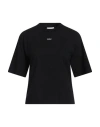 Off-white Off White Cropped T Shirt With Off Embroidery In Black