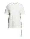 Off-white Woman T-shirt White Size Xl Organic Cotton, Recycled Cotton In White