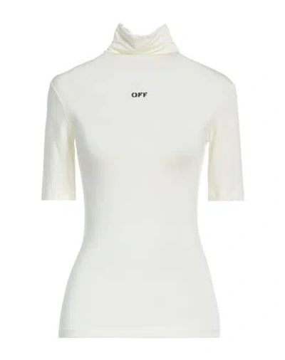 Off-white Woman T-shirt Ivory Size 4 Viscose, Elastane