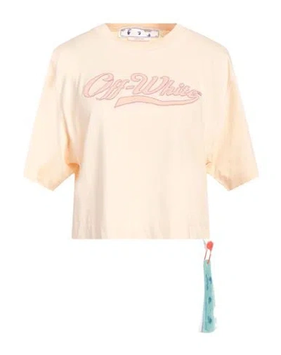 Off-white Woman T-shirt Ivory Size M Cotton, Polyester