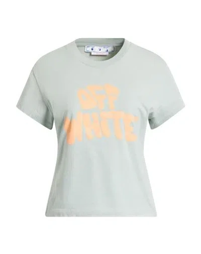 Off-white Woman T-shirt Light Grey Size M Cotton In Gray