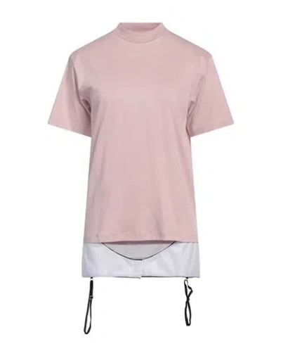 Off-white Woman T-shirt Light Pink Size L Cotton, Polyester