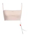 Off-white Woman Top Beige Size 6 Polyamide, Elastane In Beige
