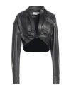 Off-white Woman Blouse Steel Grey Size 4 Viscose In Black