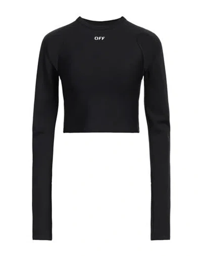 Off-white Woman Top Black Size 6 Polyamide, Elastane