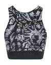 Off-white Old-school Motif Active Top With Logoed Elastic Band In Black