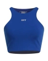Off-white Woman Top Bright Blue Size M Polyamide, Elastane