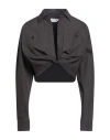 Off-white Cargo Cropped Shirt In Grey
