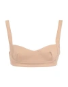 Off-white Woman Top Light Brown Size 8 Cotton, Elastane In Beige