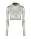 Off-white Woman Top Military Green Size 8 Polyamide, Elastane In Green